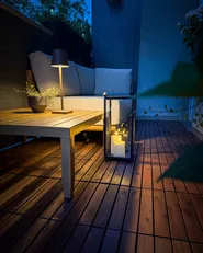 Wireless LED Table Lamp BACEIRO with Dimmer Metal Brown_1080495