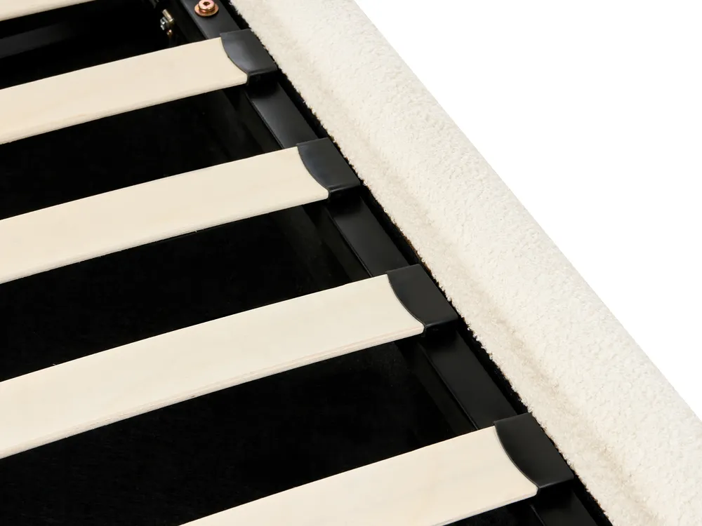 Ottoman Bed BLAGNAC Boucle Off-White 140 x 200 cm (EU Double)_1009269