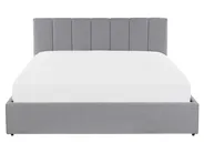 Bett mit Stauraum DREUX Stoff Hellgrau 160 x 200 cm_793230