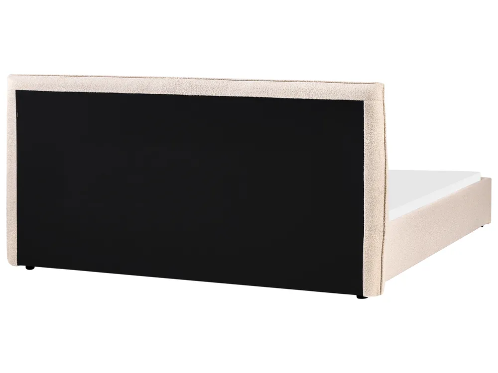 Waterbed Boucle LAVAUR 180 x 200 cm (EU Super King) Beige_985873