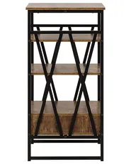 3 Tier Shelving Unit KEENE 101 cm Dark Brown_757194
