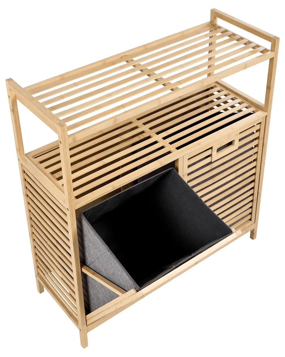 Uitklapbare wasmandkast CEJAR 88 cm Bamboe Lichtbruin_1144743