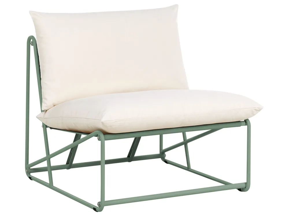 Garden Sofa Set 3 Seater PICO Metal Green_1013093