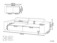 Modular Sofa 2 Seater HELLNAR Velvet Light Beige_910682