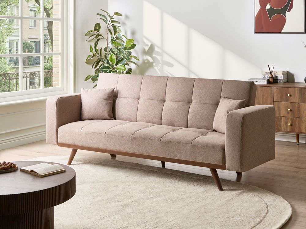 Schlafsofa 3-Sitzer HJULBY Hellbraun