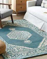 Rug GEVAS Blue 200 x 200 cm Wool_836856