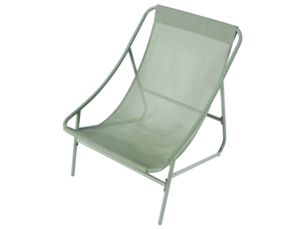 Lounge Set mit Tisch 4-Sitzer MOLVENO Metall Beige / Grün_1070479