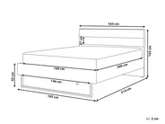 Bett mit Lattenrost Samtstoff BELLOU 160 x 200 cm Dunkelgrau_777641