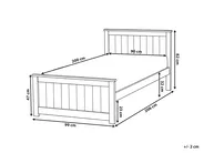 Bed Pine Wood SABRAN 90 x 200 cm (EU Single) White_1060841