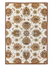 Teppich EZINE Beige 140 x 200 cm Wolle_830914