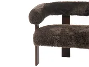 Sofa 2 Seater ILBRO Faux Fur Dark Brown_1057547