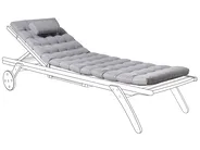 Liegenauflage CESANA PREMIUM 192 x 56 cm Hellgrau_988054