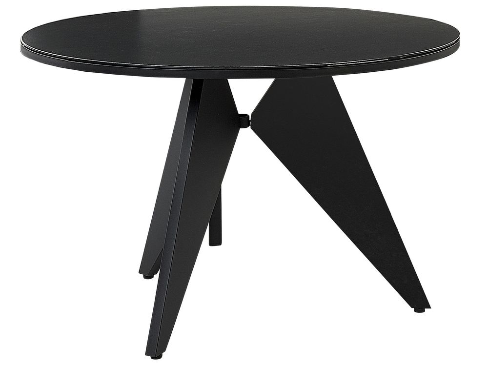 Vrtni stol OLMETTO 83 cm 110 cm Staklo Crni