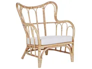 Lounge Set mit Tisch 4-Sitzer BRINDISI Rattan Naturfarben_796592