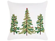 Lot de 3 coussins décoratifs ZIVEN 30 x 50 cm 45 x 45 cm Blanc Motif de Noël_1164560