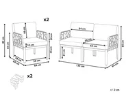 Garden Sofa Set 4 Seater ERICHE Dark Grey_978053