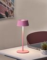 Kabellose LED Tischlampe GUDER mit Dimmer Metall Rosa