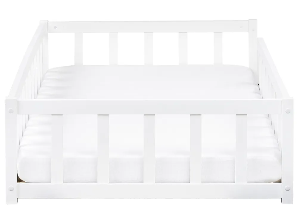 Kids Bed Pine Wood MEYMAC 90 x 200 cm (EU Single) White_970816