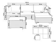 Garten Ecksofa mit Tisch 4-Sitzer SANO modular Polyrattan Naturfarben linksseitig_931970