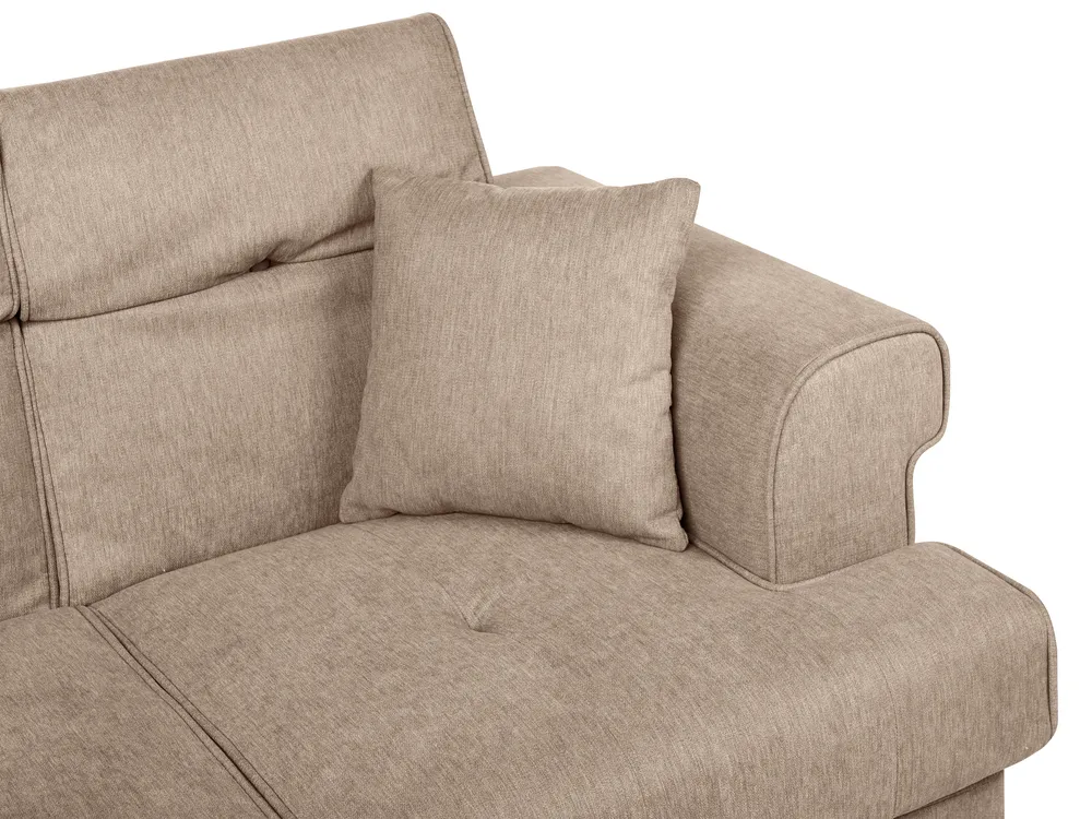 Sofa 2 Seater SKIVE Fabric Light Brown_961960