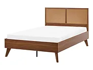Bed PE Rattan MONPAZIER 120 x 200 cm (EU Small Double) Dark Brown_1037771