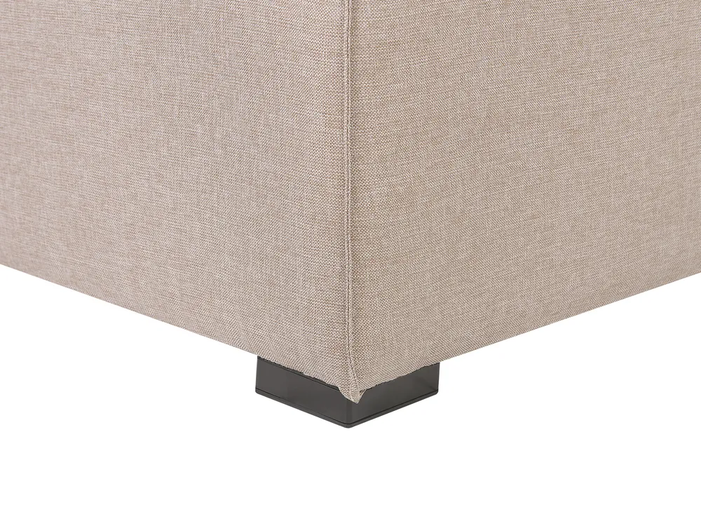 Garden Corner Sofa with Ottoman 7 Seater AREZZO Modular Beige Left Hand_778111
