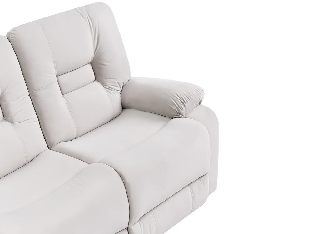 Sofa Set elektrisch verstellbar 6-Sitzer BERGEN mit USB-Anschluss Samtstoff Hellbeige_1064835