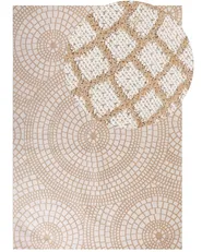 Teppich ARIBA Weiß Beige 160 x 230 cm Jute_852818