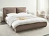 Bett mit Lattenrost Bouclé BAJONNA 160 x 200 cm Braun