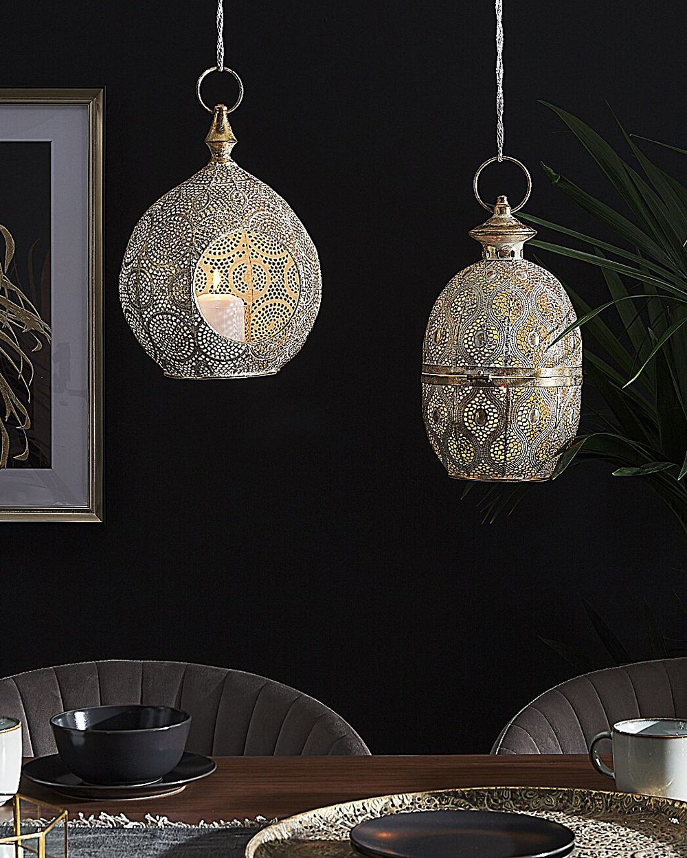 Laterne LAESO 33 cm Metall Gold