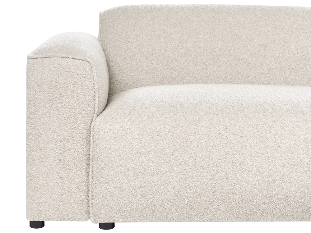 Ecksofa 3-Sitzer FAABORG Bouclé Beige linksseitig_1055850