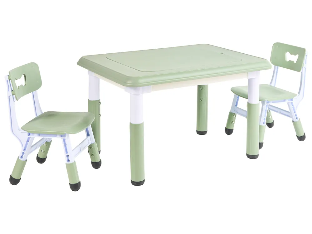 Kids Table with Chairs BONDO Green_1124386