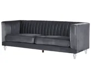 Sofa 3 Seater ARVIKA Velvet Dark Grey_806156