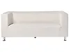 Sofa 3-Sitzer FLORO Chenillegewebe Cremeweiß