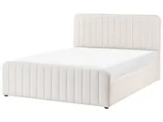 Bett mit Stauraum LUNAN Bouclé Weiß 140 x 200 cm_1048320