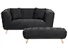 Sofa 2-Sitzer HABO Stoff Schwarz
