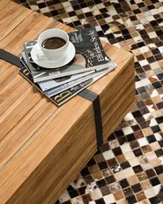 Rug KONYA Brown 160 x 230 cm Leather_680055