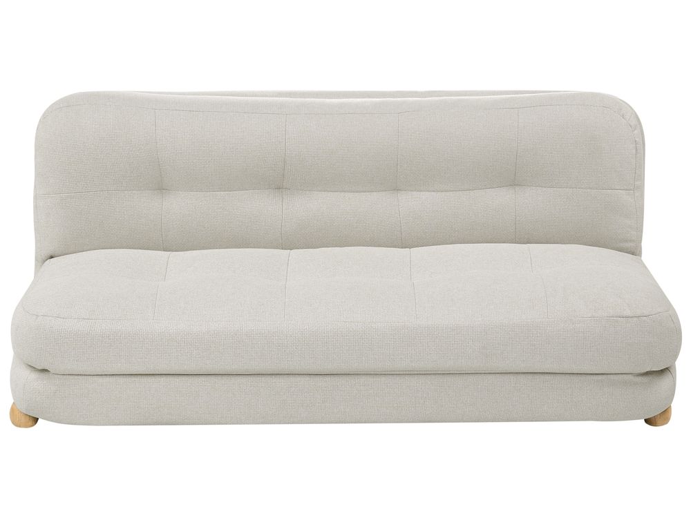 Kutijasta sofa dvosjed ESBJERG Umjetni lan Krem bijela