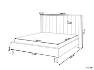 Bett mit Lattenrost Samtstoff VILLETTE 160 x 200 cm Grau_765445