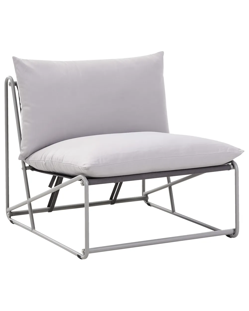 Stuhl mit Sitzkissen PICO Metall Grau