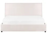 Ottoman Bed LAVAUR Velvet Off-White 160 x 200 cm (EU King Size)_870930