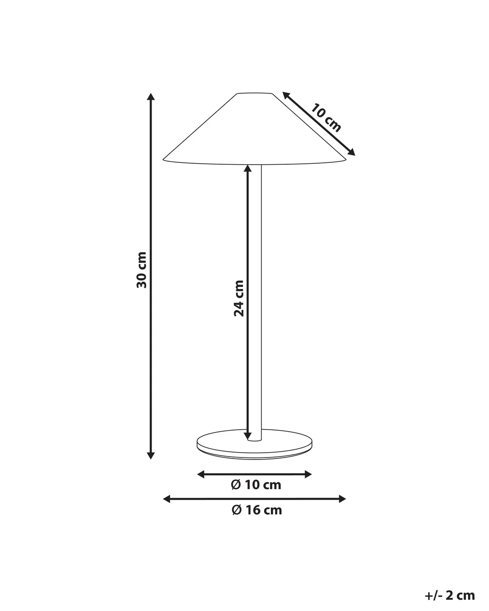 Kabellose LED Tischlampe MODJO mit Dimmer Metall Gold_1042139