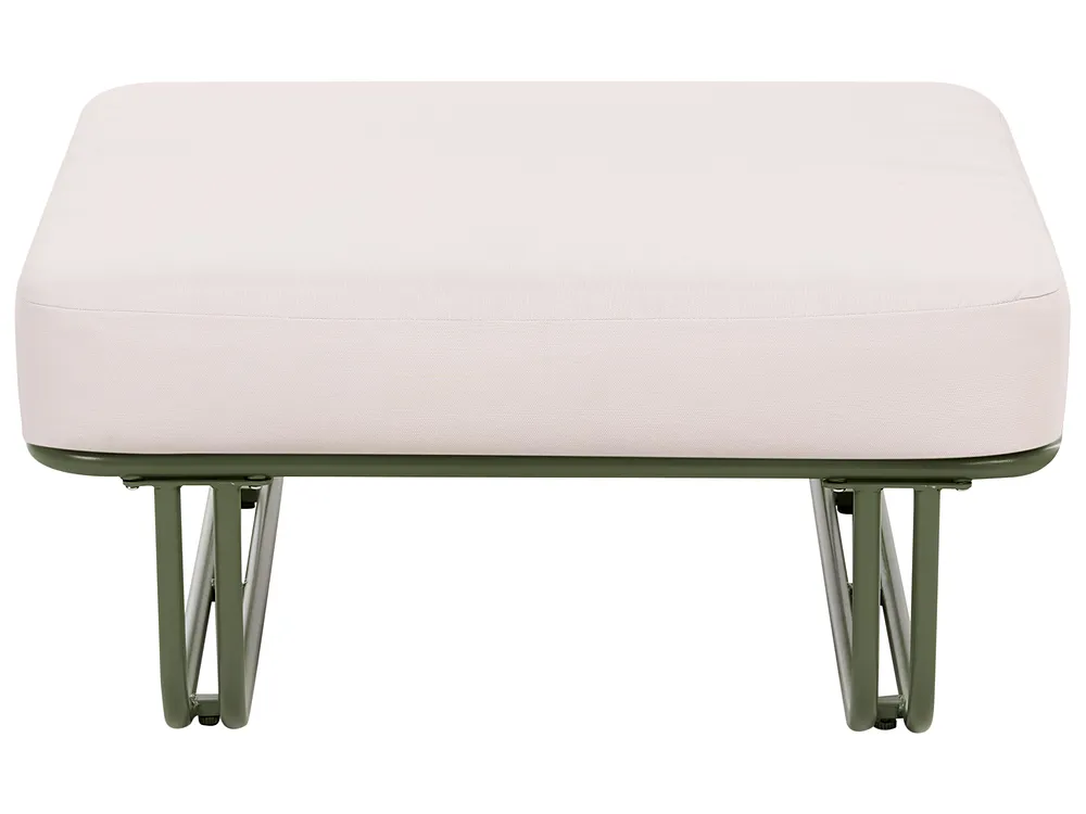 Garden Lounge Set with Table and Ottoman 3 Seater CAMEROTA  Metal Green_1156966
