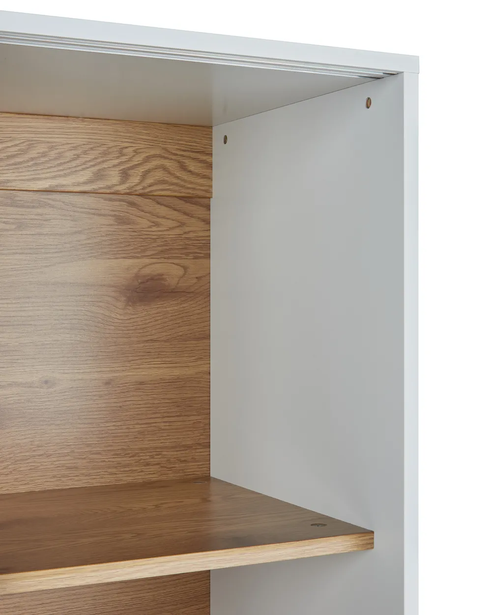 Vitrine mit Glastüren RUMSON 80 cm Weiß_913782