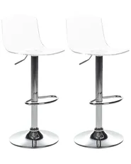 Set mit 2 Barstühlen IMOLA drehbar Transparent_915125