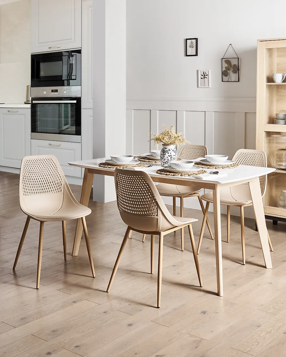Esszimmerstuhl 4er Set HAZELTON Beige