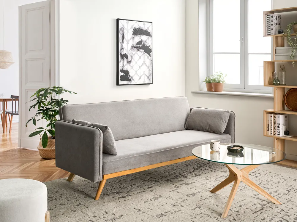 Schlafsofa ASAA Stoff Grau