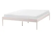 Bett mit Lattenrost Metall VAURS 140 x 200 cm Hellbeige_1165426