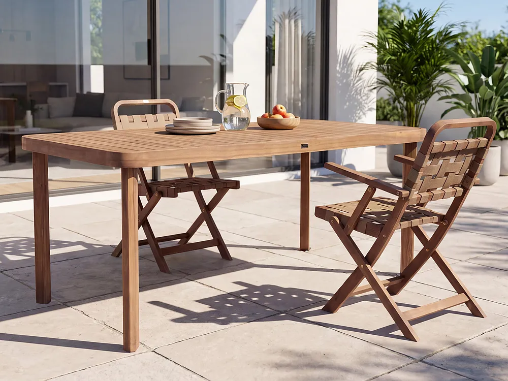 Outdoor Dining Table for 6 RONCELLO 180 cm 90 cm Acacia Wood Brown