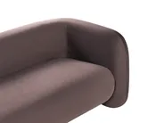Sofa Set 4-Sitzer LEIREN Samtstoff Dunkelbraun_1028865